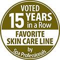 American Spa Professional's Choice Awards Winner for Favorite Skin Care Line for Fifteen Consecutive Years