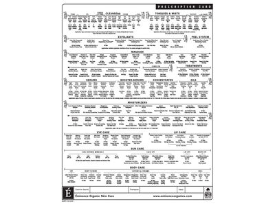 Eminence Organics Prescription Card (Carbon) - Pure Forest Collection