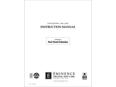 Eminence Organics Instruction Manual (Stapled, No Binder) - Pure Forest Collection
