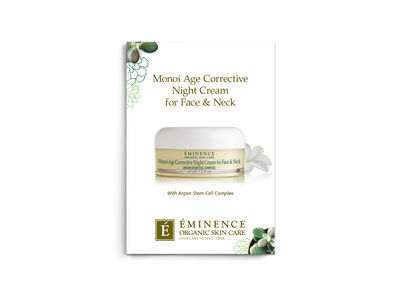 Eminence Organics Monoi Age Corrective Night Cream for Face and Neck Sample Card