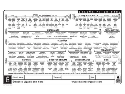 Eminence Organics Prescription Card - Pure Forest Collection