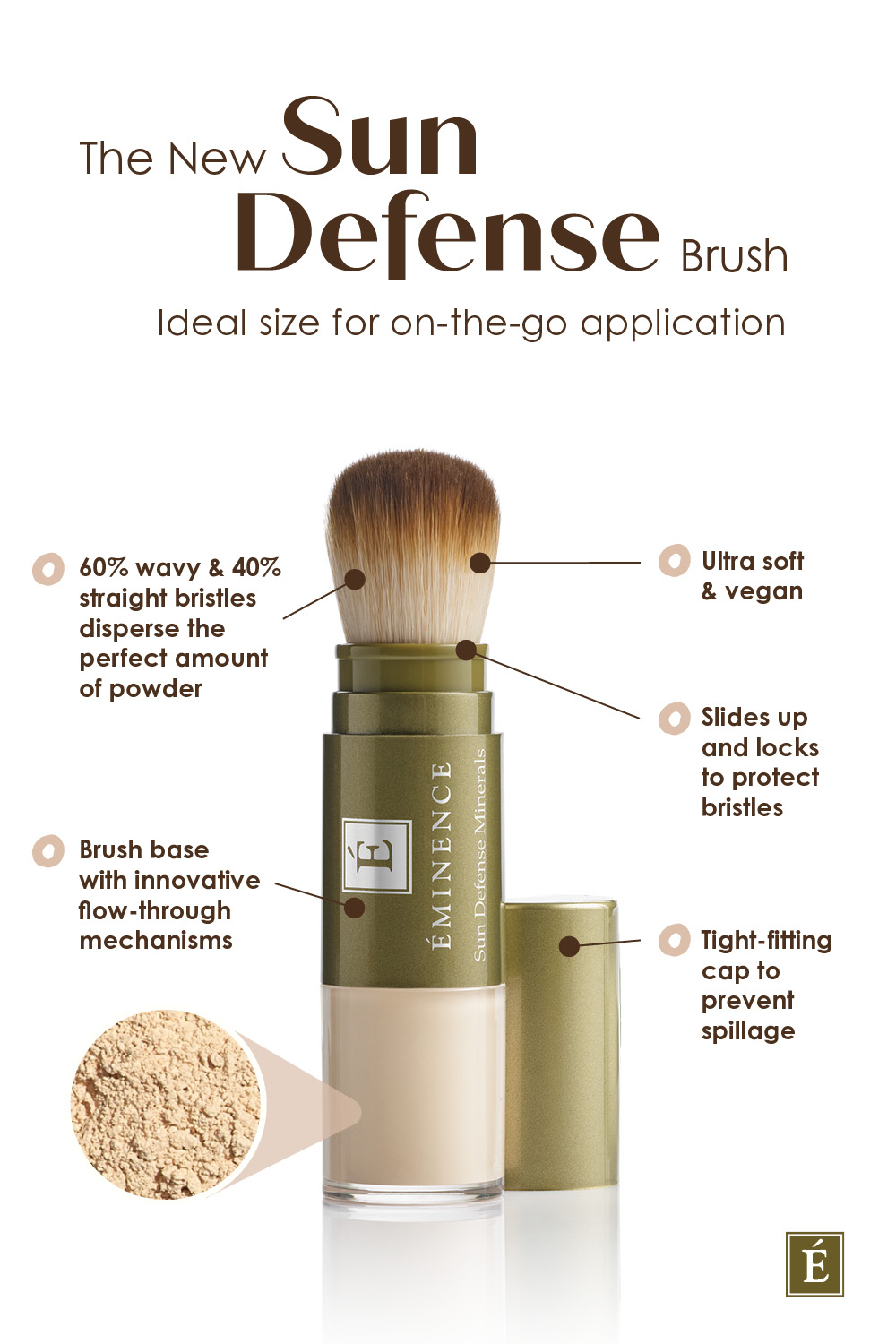 sun defense minerals brush
