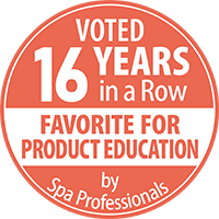 american spa awards favorite for product education voted 16 years in a row