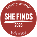She Finds 2026 award badge