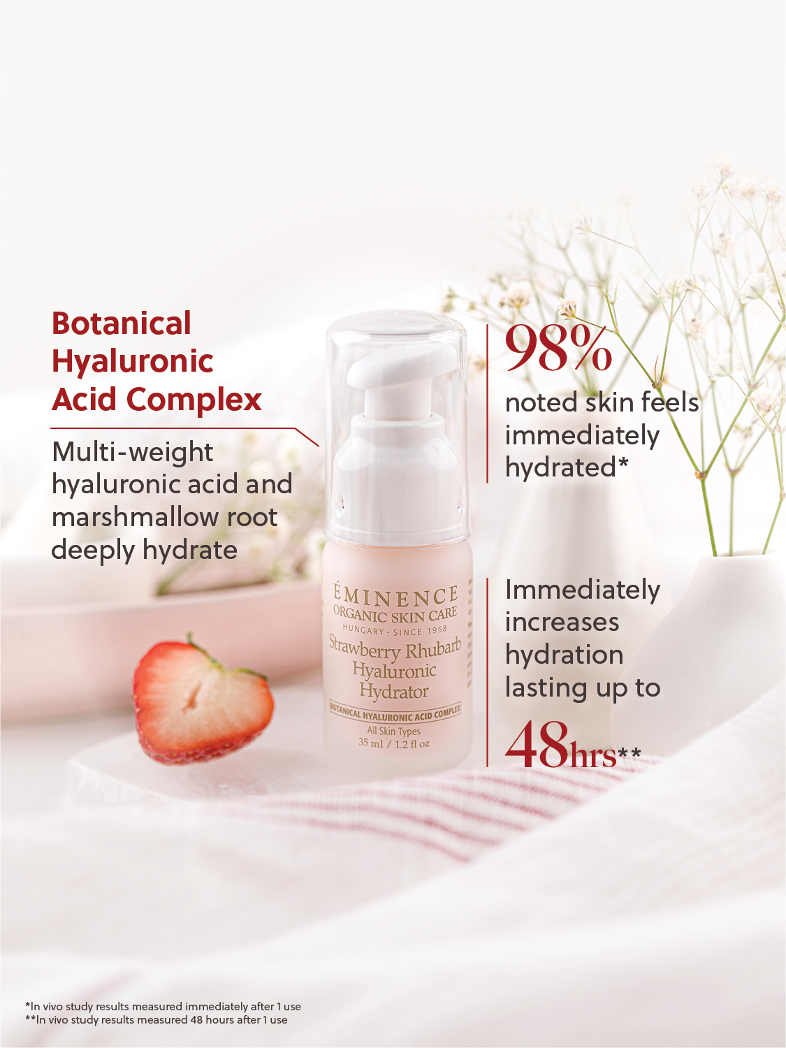 Eminence Organics Strawberry Rhubarb Hyaluronic Hydrator Limited Edition