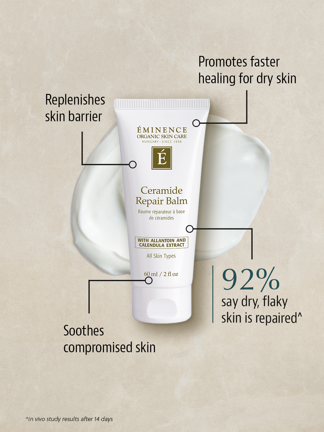 Eminence Organics Ceramide Repair Balm Infographic