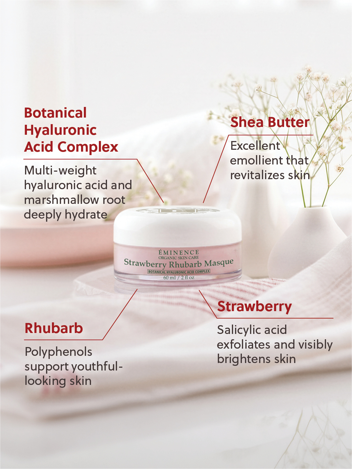 Eminence Organics Strawberry Rhubarb Masque Limited Edition