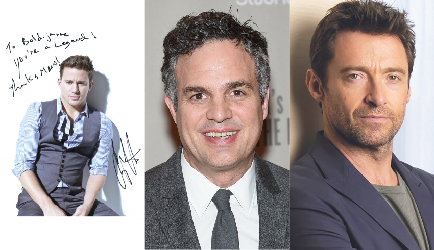 Celebrities Channing Tatum, Mark Ruffalo, Hugh Jackman