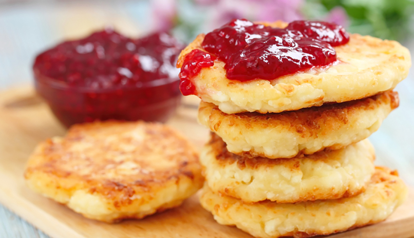 The Best Coconut Pancakes With Raspberry Compote