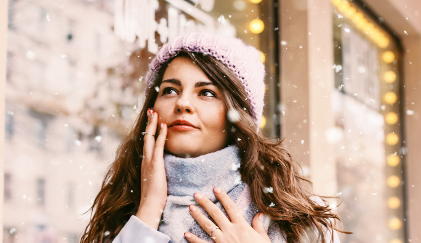 a woman in winter fashion