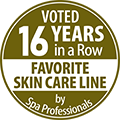 American Spa Professional's Choice Awards Winner for Favorite Skin Care Line for Sixteen Consecutive Years