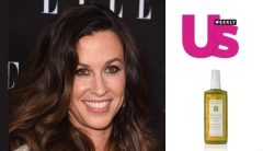 Celebrity Alanis Morissette displayed next to the US Weekly masthead and Eminence Organics' Stone Crop Hydrating Mist