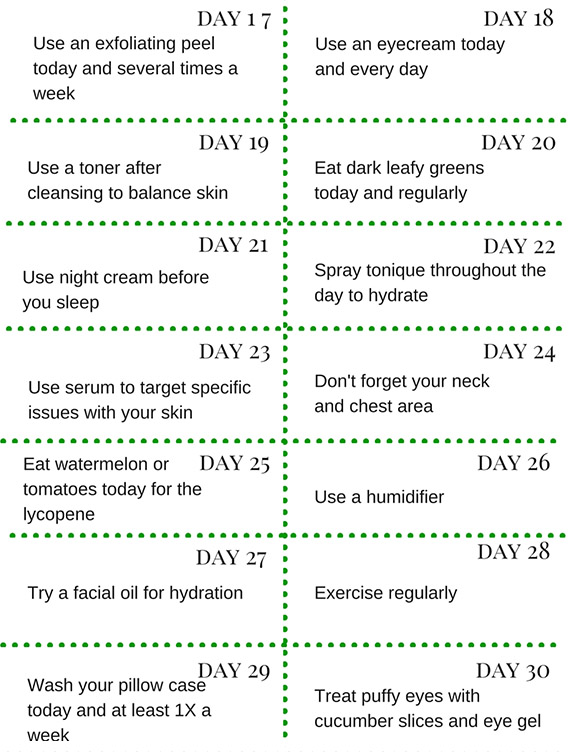 Habits for your best skin, part two infographic