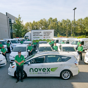 Fleet of Novex eco-friendly vehicles
