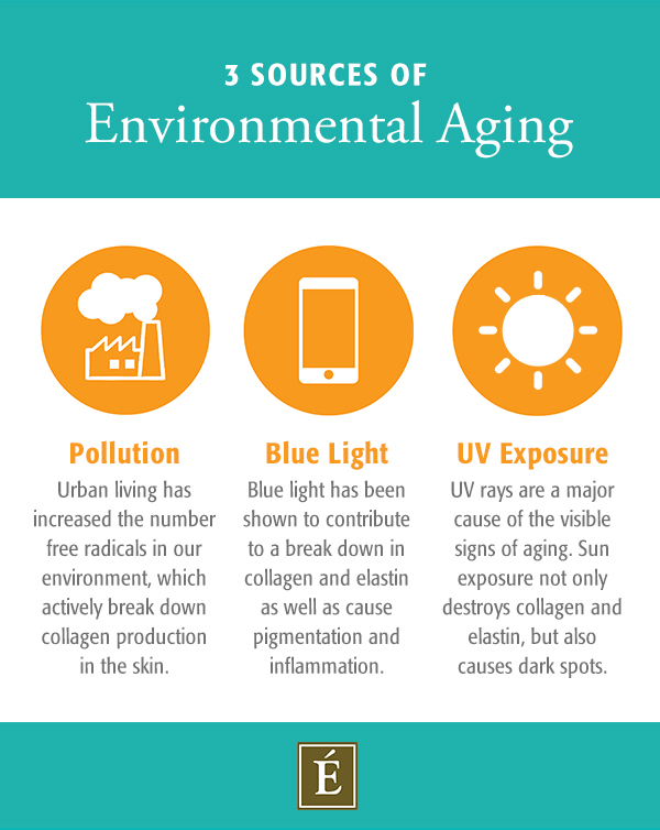 3 sources of environmental aging diagram