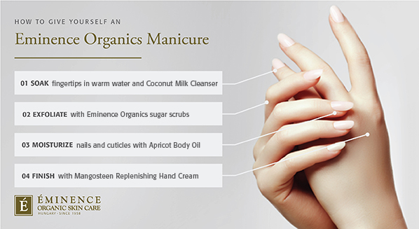 Eminence Organics manicure infographic