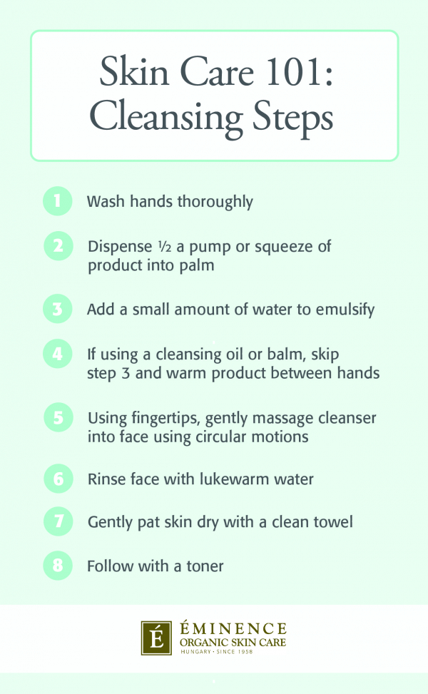 steps to wash your face infographic