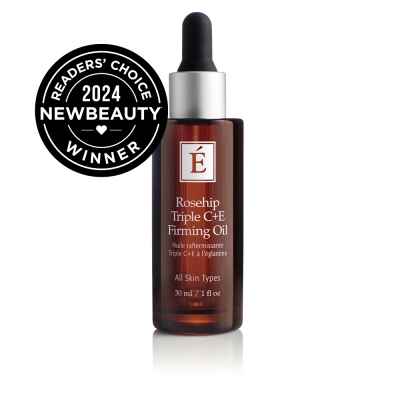 Rosehip Triple C+E Firming Oil with NewBeauty badge